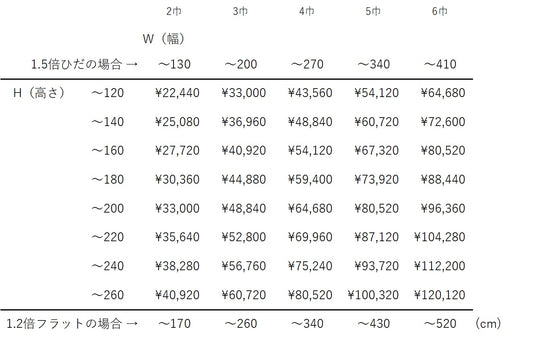 オーダーカーテン〈1.5倍ひだ・高さ200cmまで〉